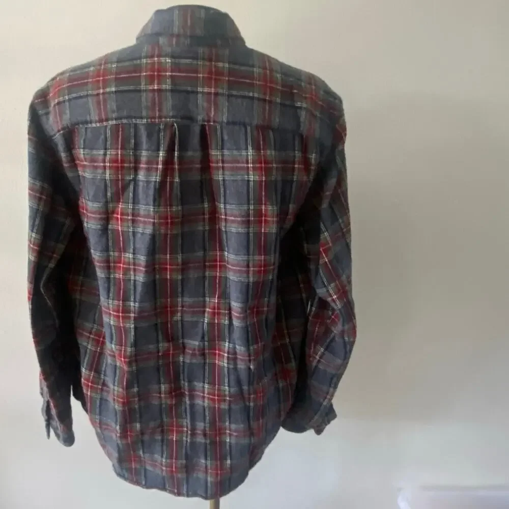L.L.Bean Plaid Flannel Shirt Men’s L Traditional Fit Button Down Winter Outdoors